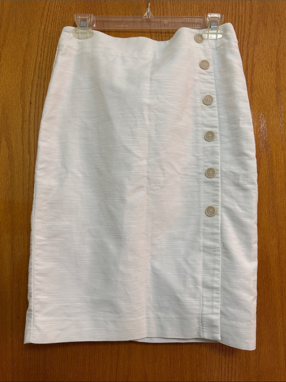 LOFT White Side-Button Pencil Skirt